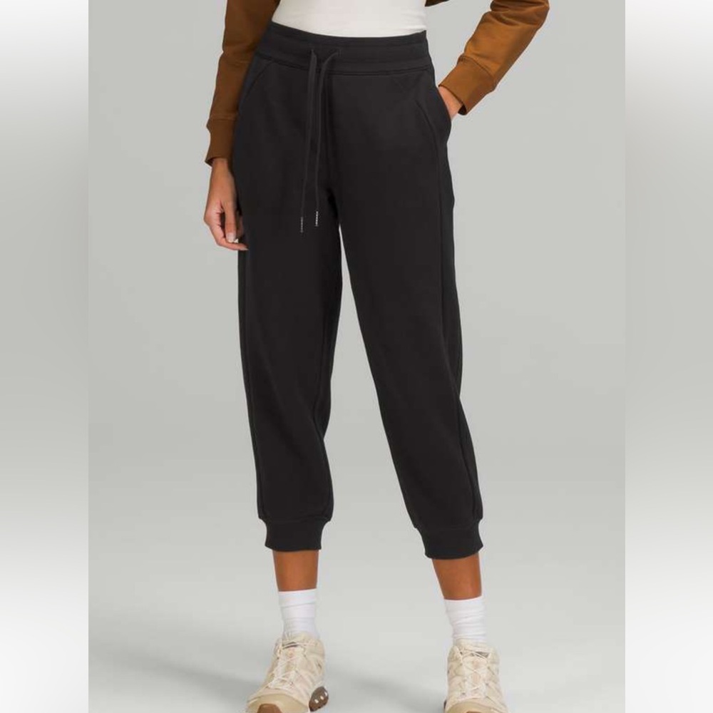 Lululemon Black Scuba High-Rise Cropped Jogger